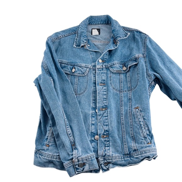 Lee Jackets & Blazers - Lee Riveted Denim Jean Jacket‎ Women's  Medium Classic Blue